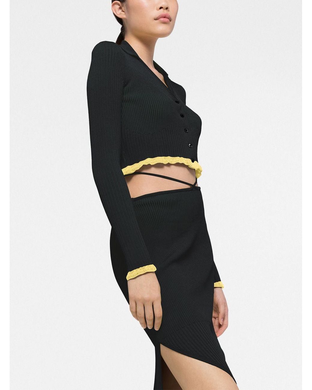 Az Factory By Ester Manas Black Cropped Top
