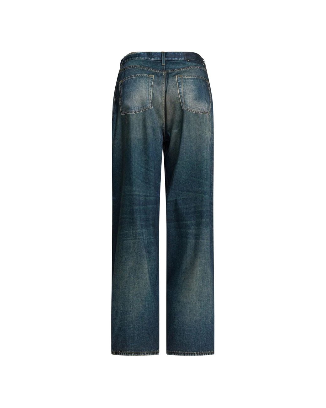 Golden Goose Deluxe Brand Blue Journey W's Boyfriend Melody Pant Archive Denime Print