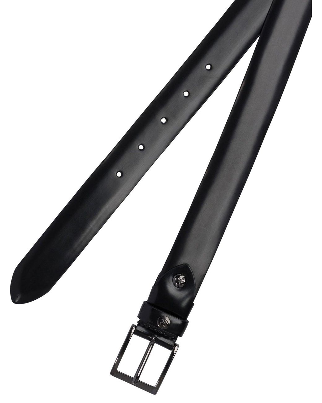 Fabi Black Leather Belt Belts for men