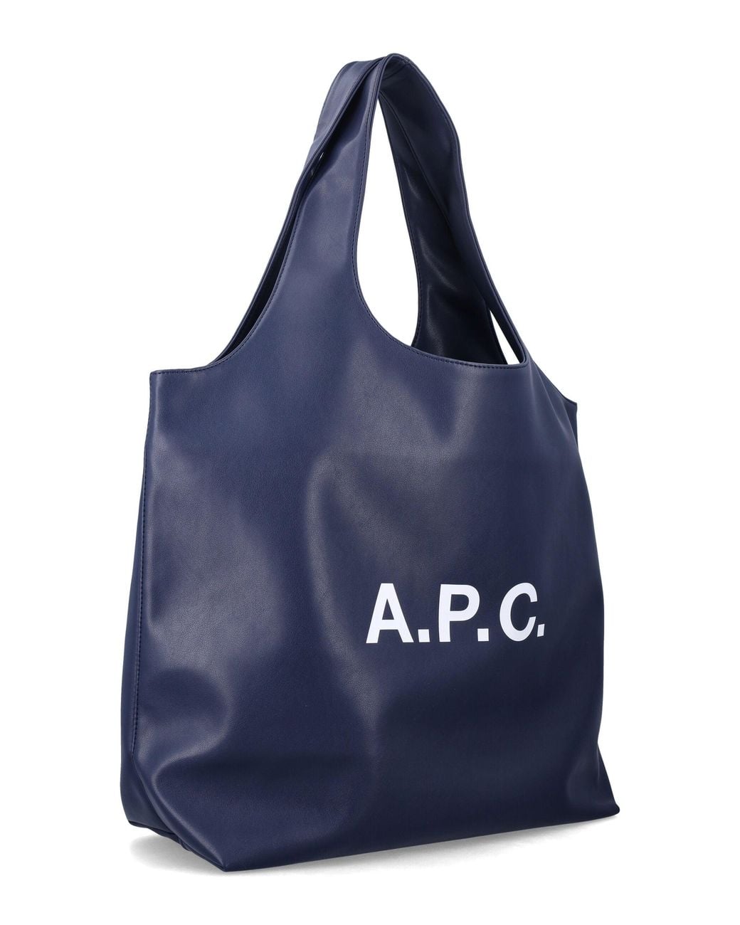 A.P.C. Blue Ninon Tote Bag With Logo