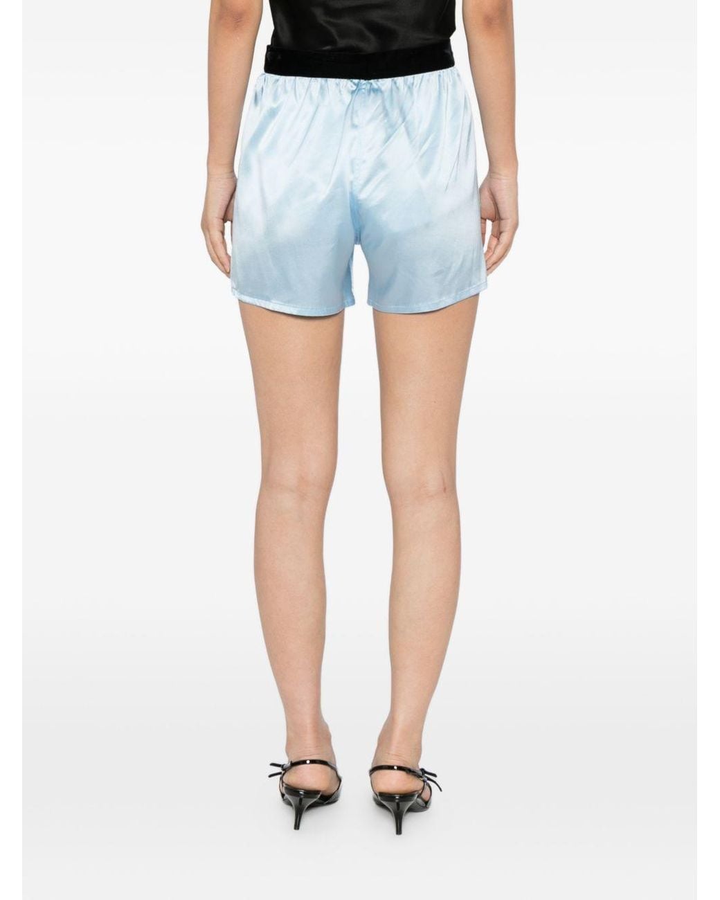 Tom Ford Blue Silk Pajama Shorts