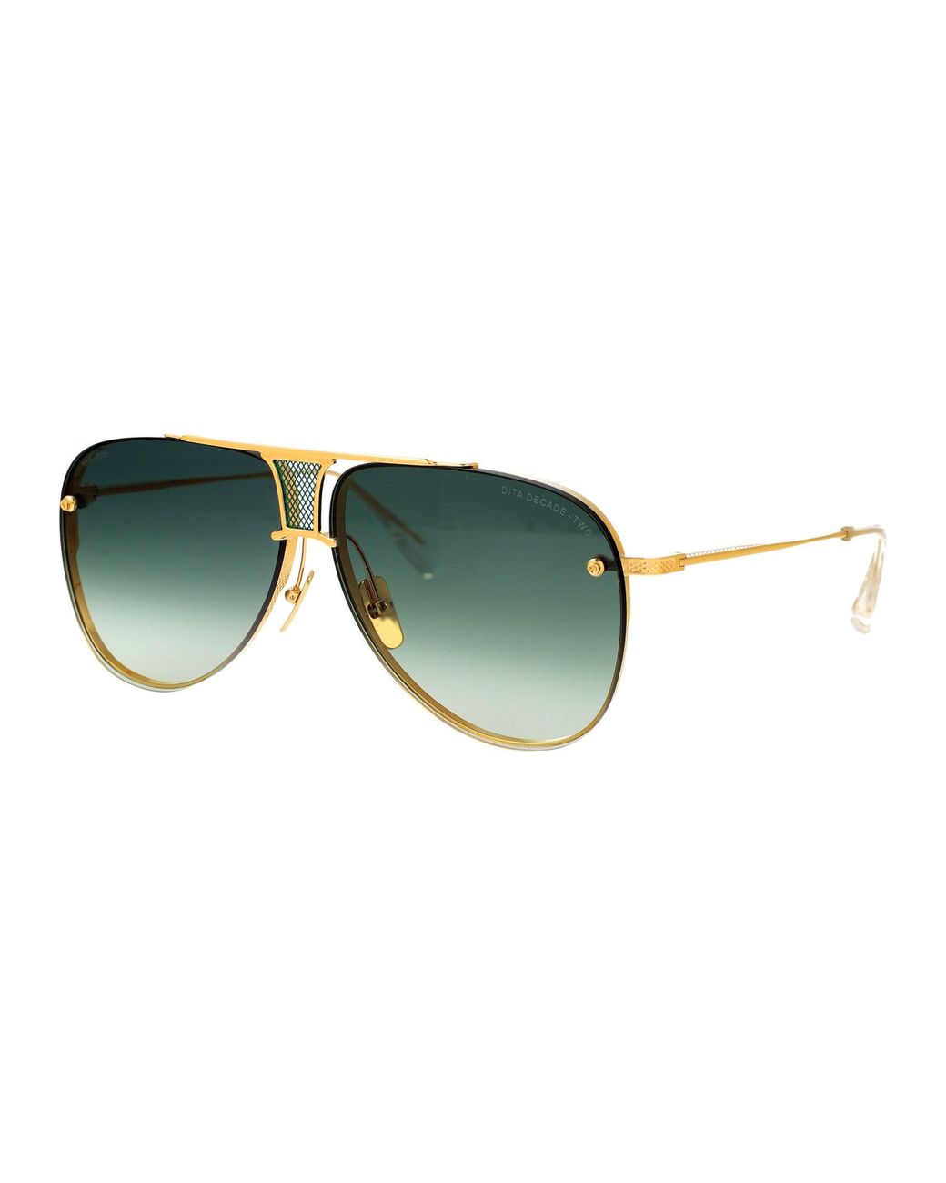 Dita Eyewear Green Aviator Sunglasses Drx 2082 L Gld Clr L