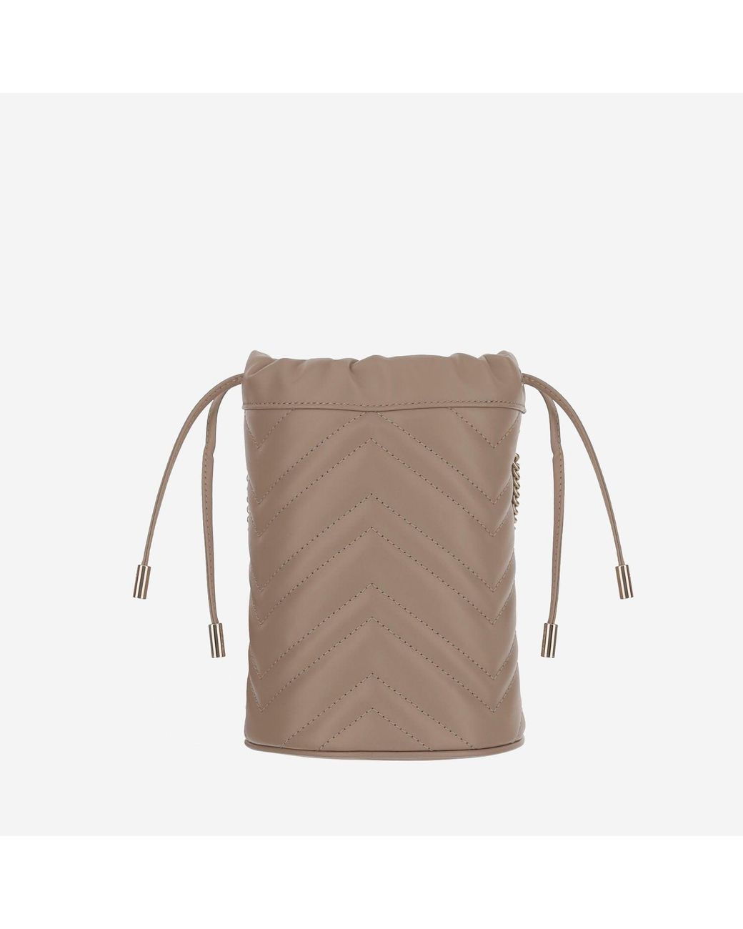 Gucci Brown Mini Gg Marmont Bucket Bag