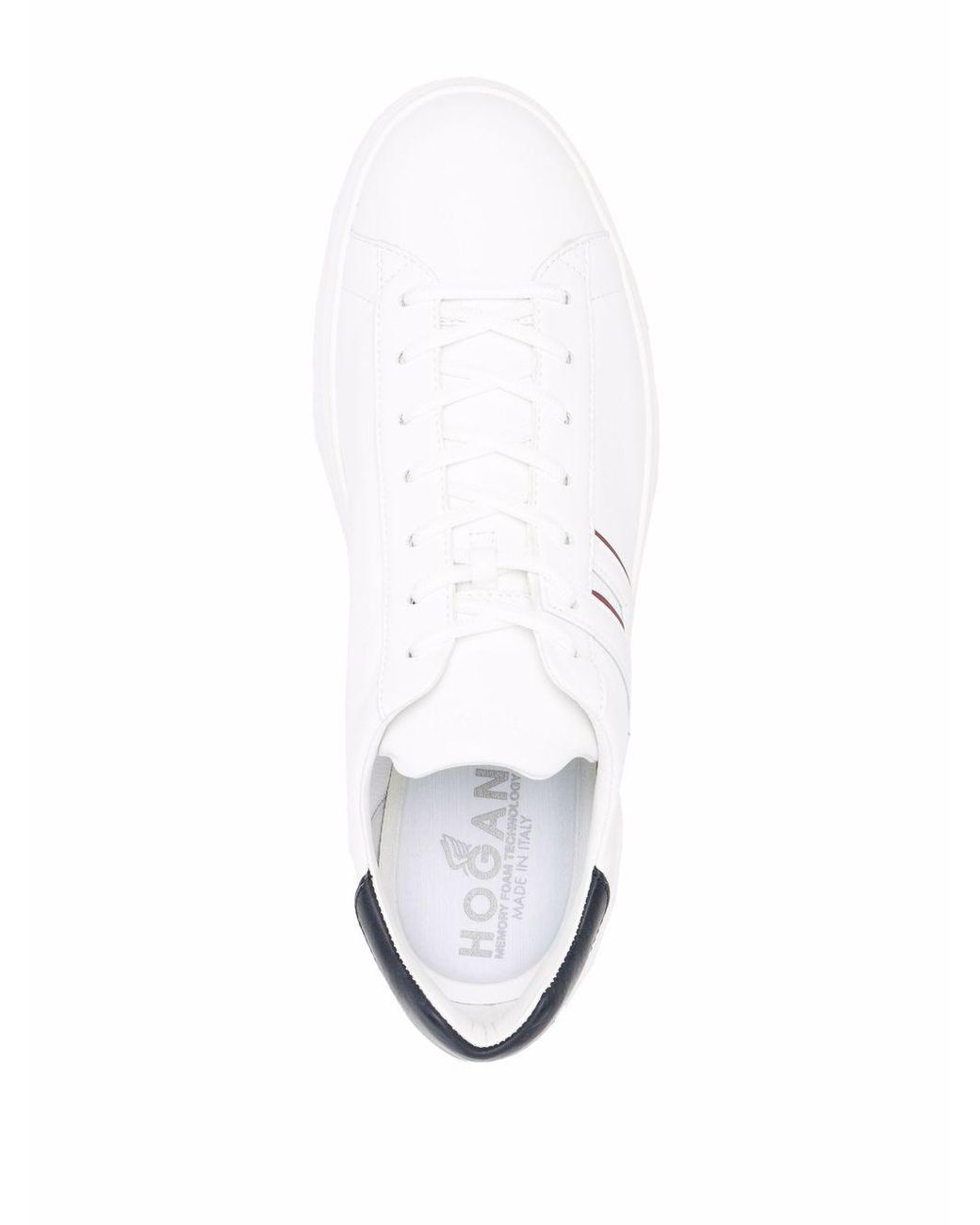 Hogan White H580 Leather Sneakers