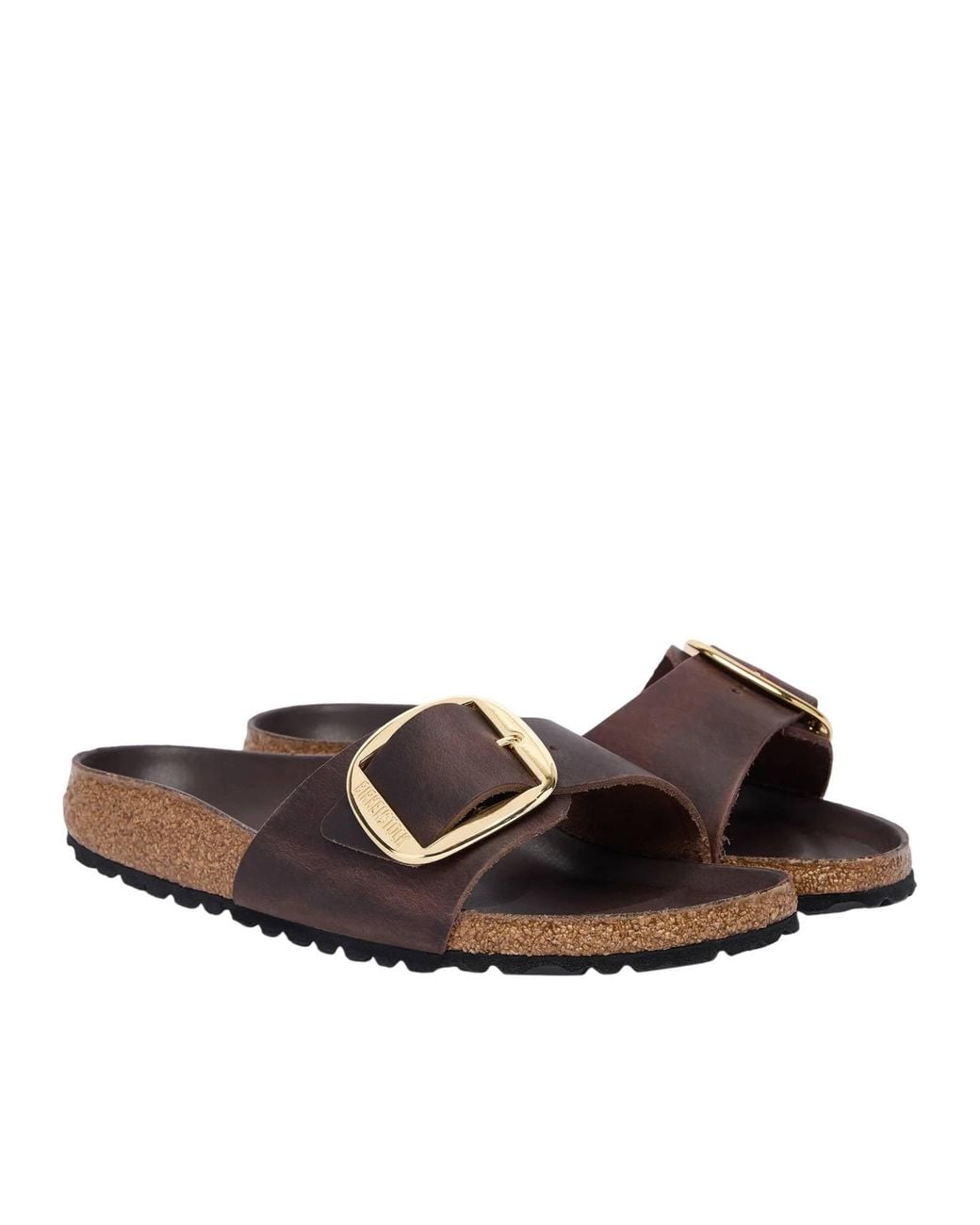 Birkenstock Brown Habana Madrid Bb Hex Oiled Leather Narrow Fit Sandals