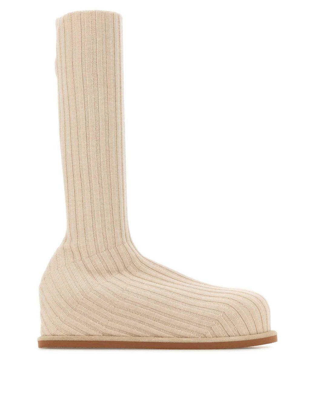 AMINA MUADDI Natural Sand Fabric Veneda Boots