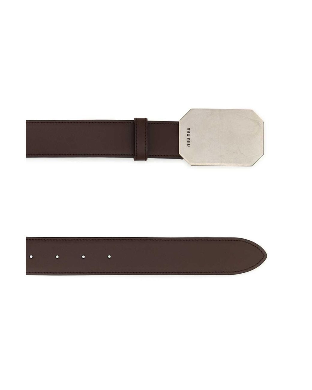 Miu Miu Multicolor Chocolate Leather Belt