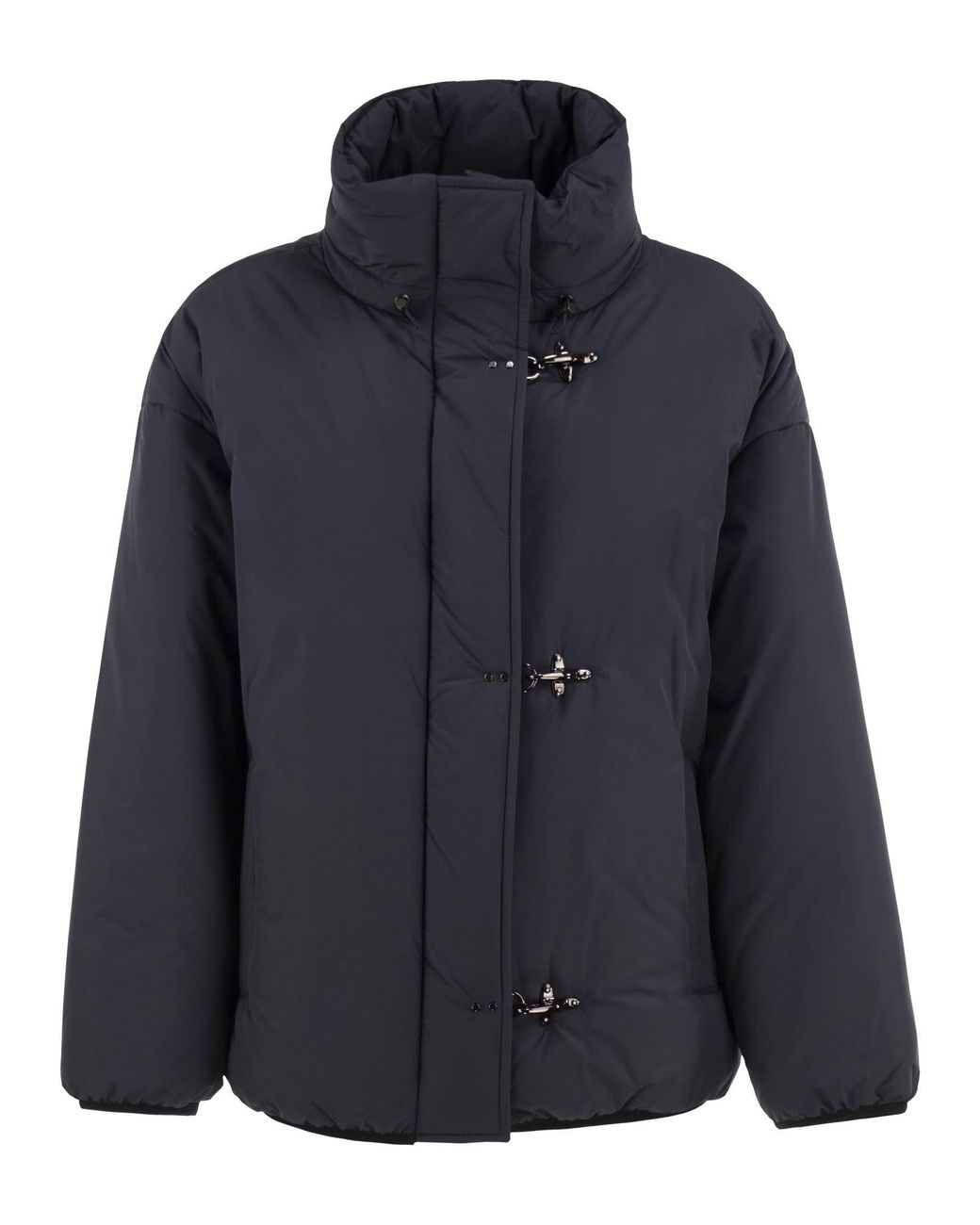 Fay Blue Padded Nylon Jacket With Hooks
