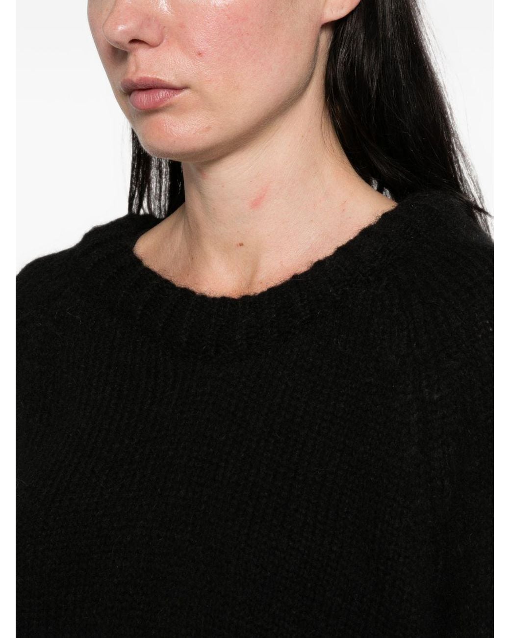 Susanne Bommer Black Wool Crewneck Jumper