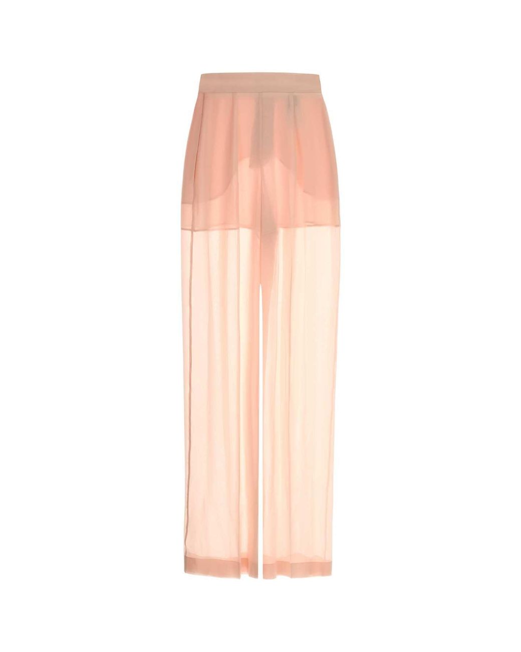 Alberta Ferretti Pink Silk Wide-Leg Pant