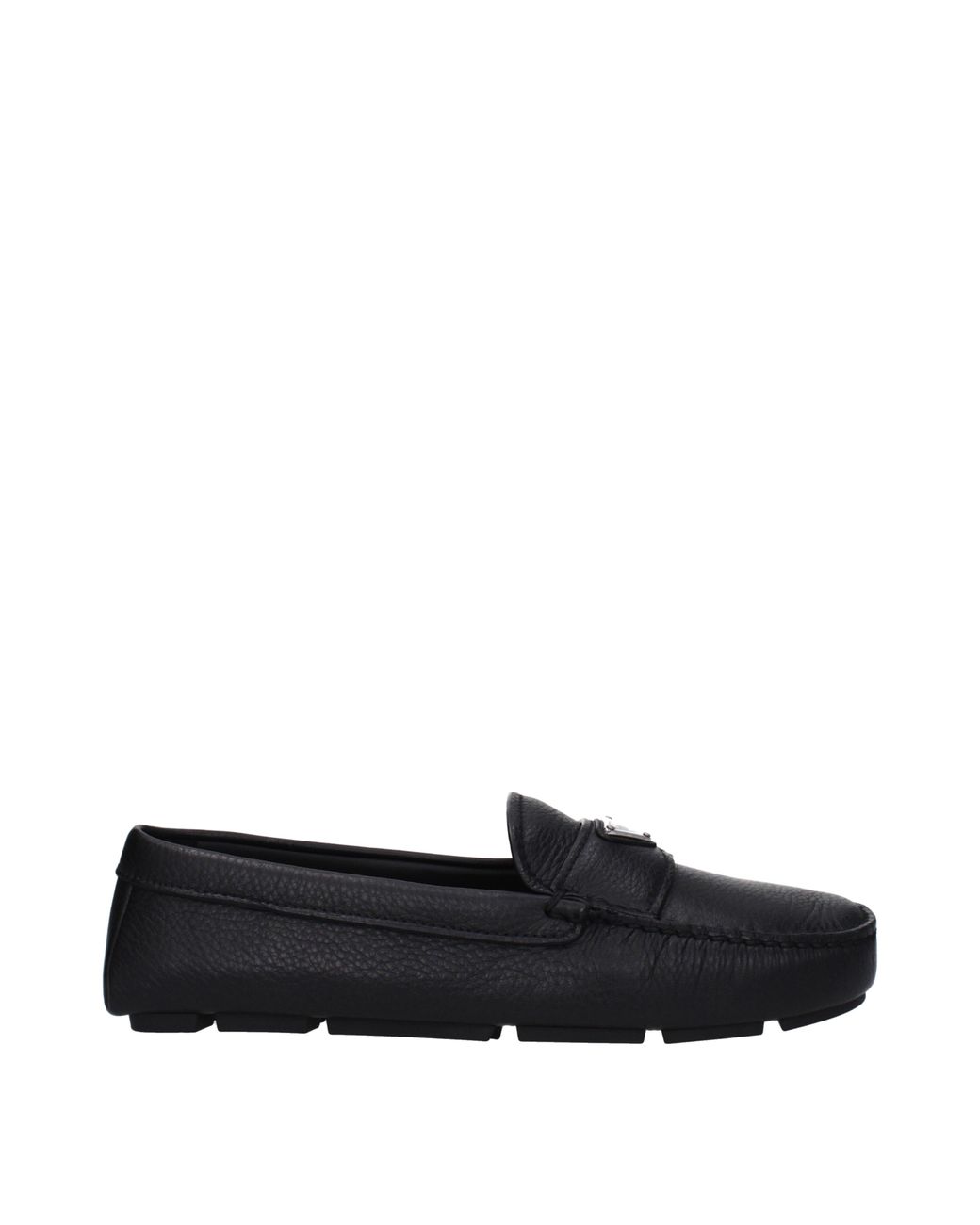 Prada Black Leather Loafers