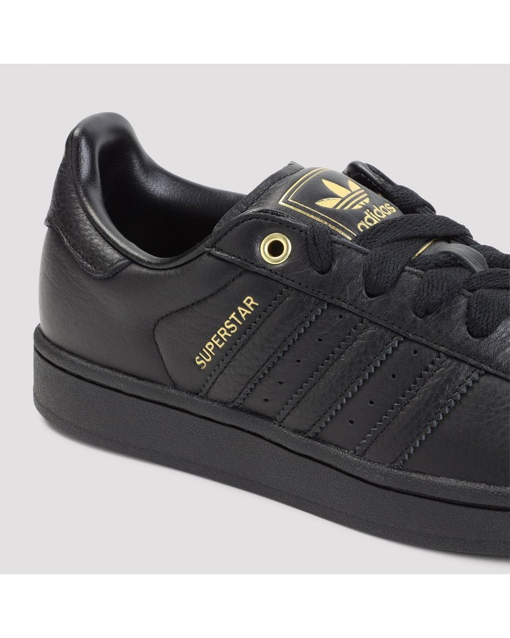 Adidas Black Superstar Ii Leather Sneakers for men