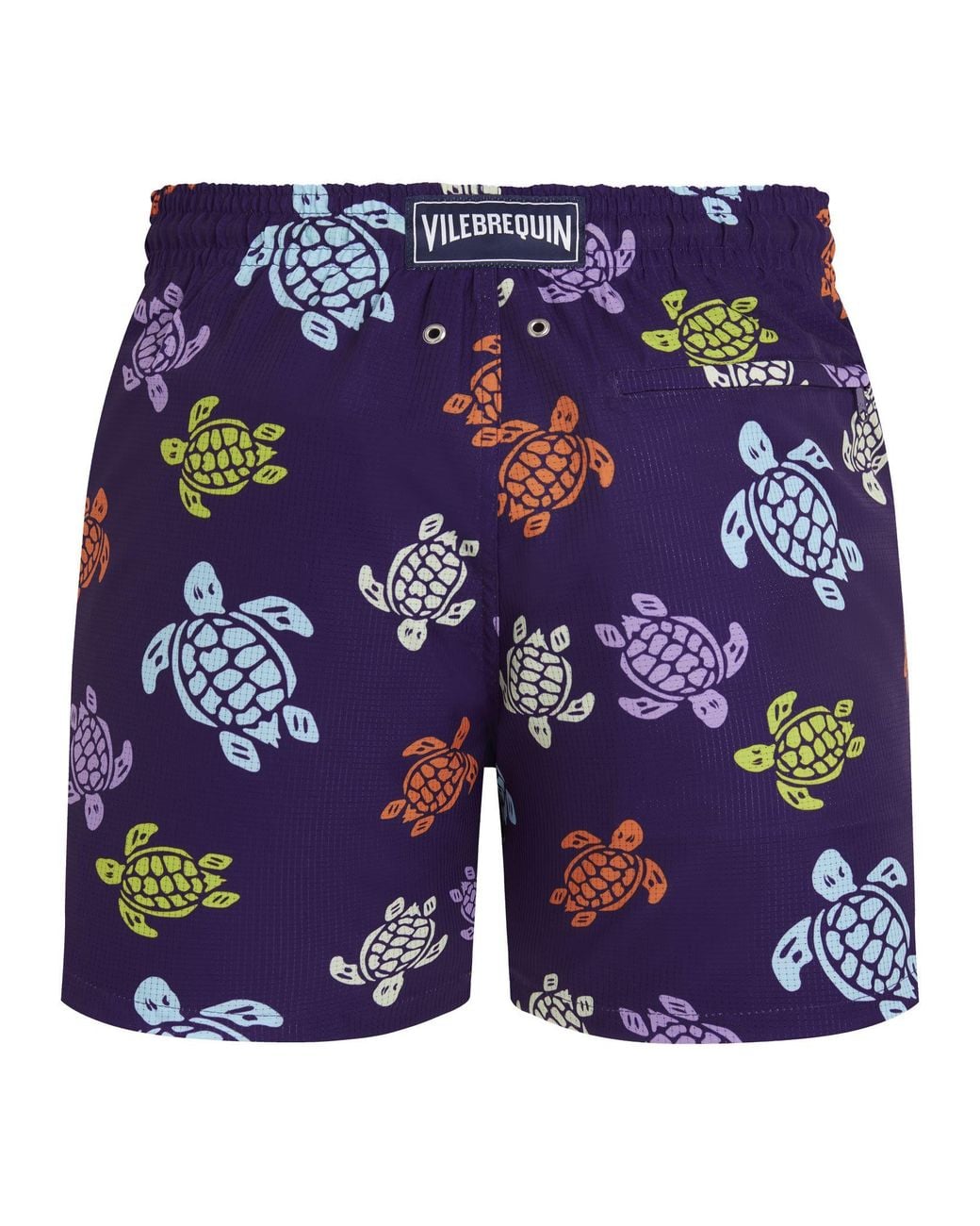 Vilebrequin Blue Swim Shorts With Multicolour Turtle Print for men
