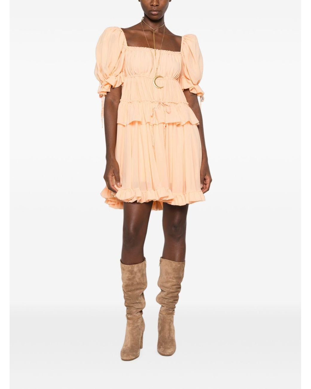 Chloé Natural Silk Mini Dress
