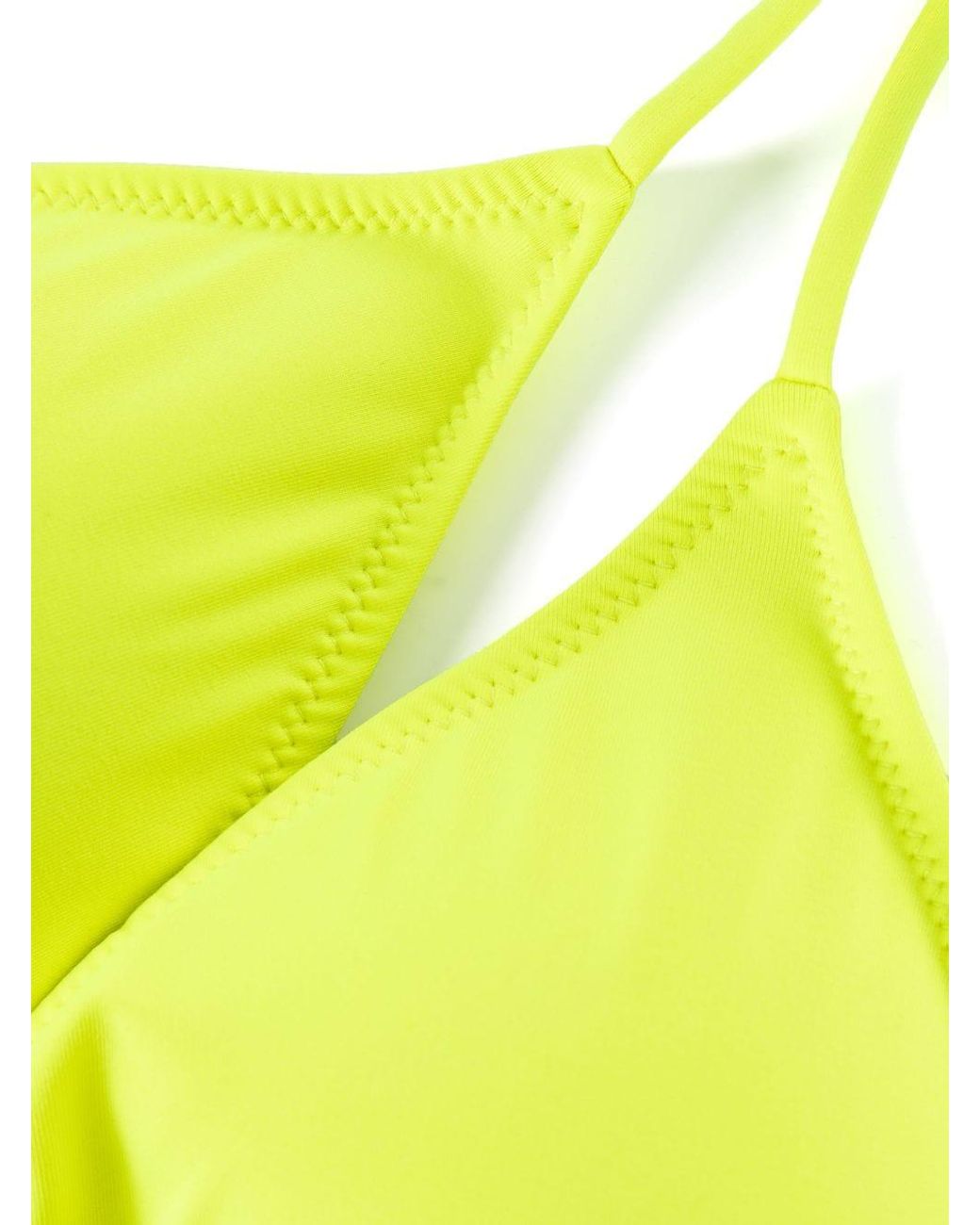 Mc2 Saint Barth Yellow Leah Triangle-Cup Bikini Top