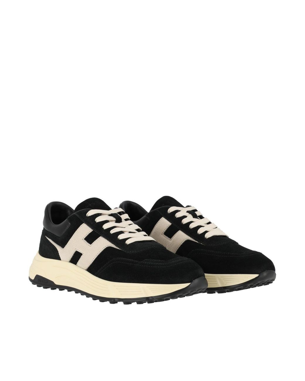 Hogan Black Hyperlight Suede Leather Sneakers