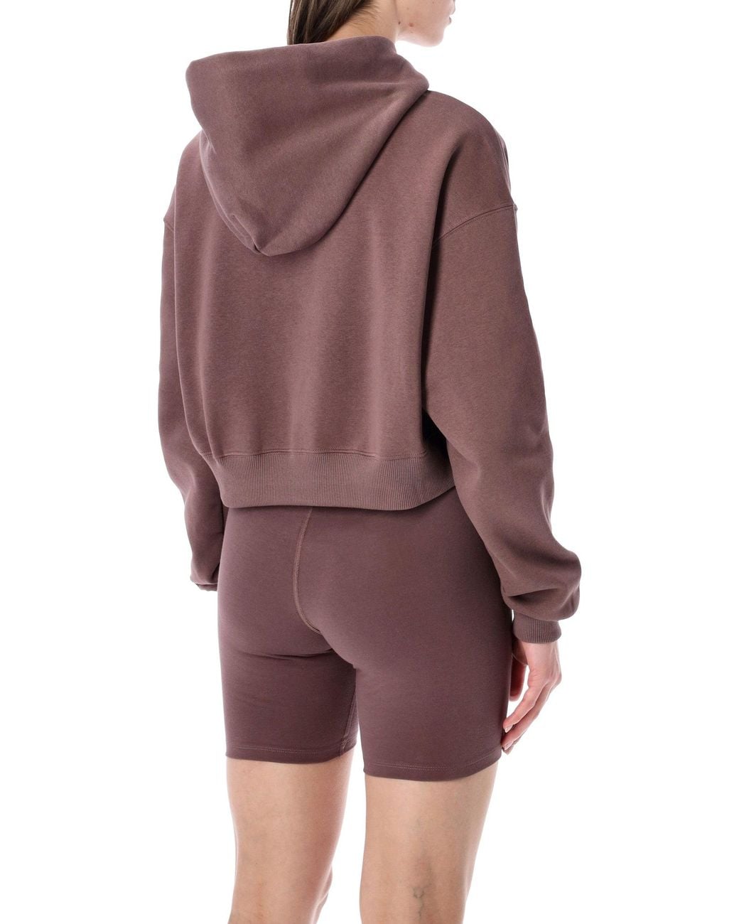 Nike Purple Oversized Cropped Hoodie
