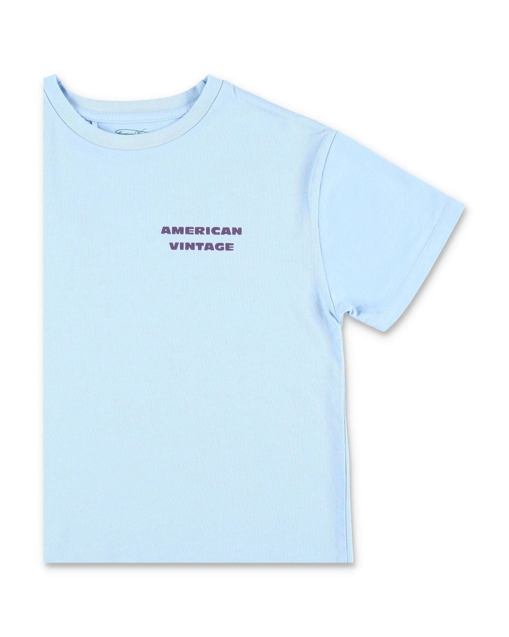 American Vintage Blue Fizvalley Mini Logo T-Shirt For Boys