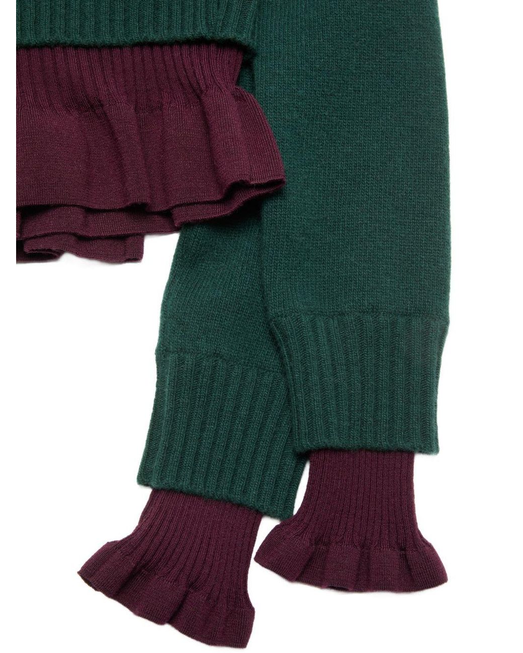 Acne Green Wool Crewneck Sweater