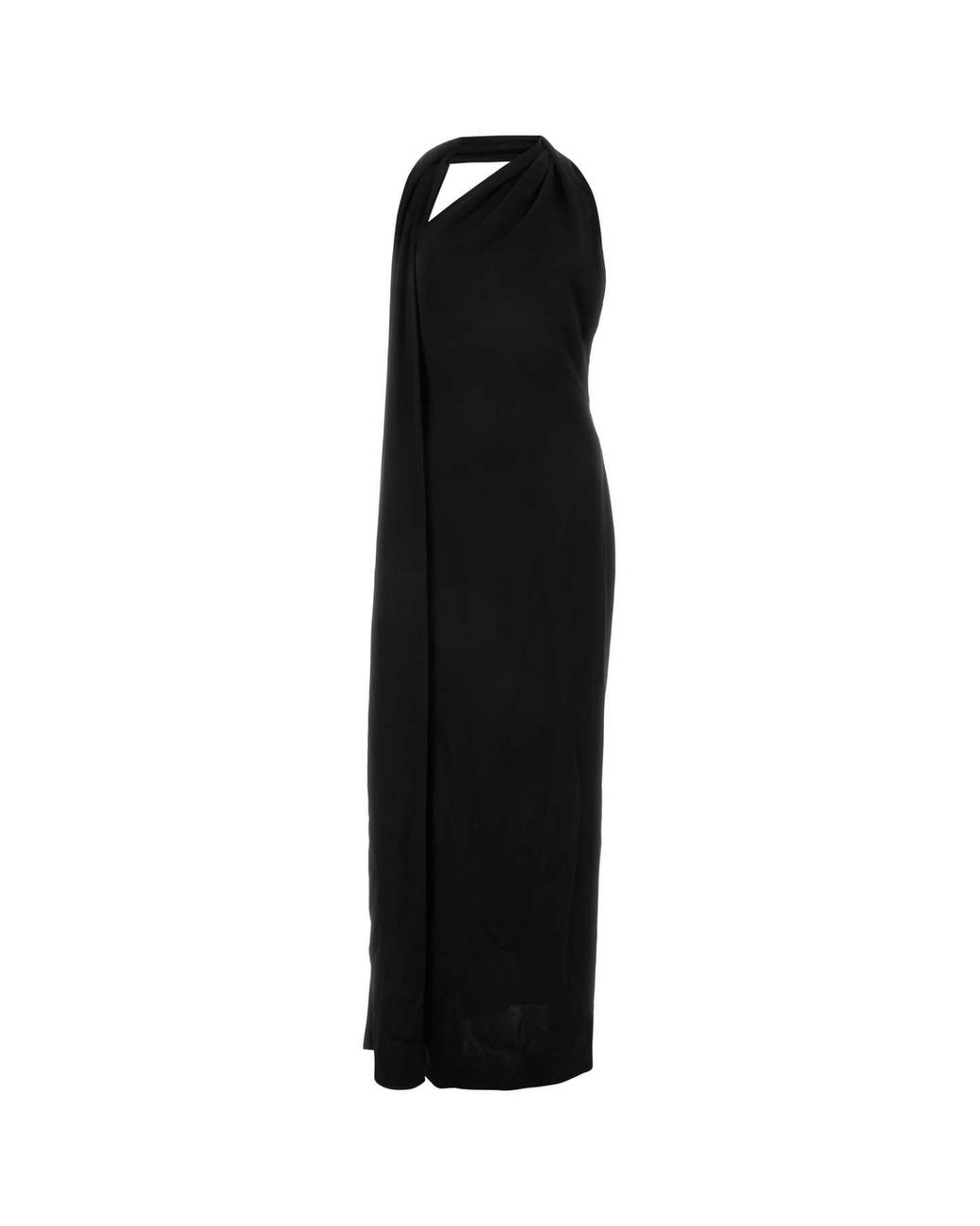 Loewe Black Satin Long Dress