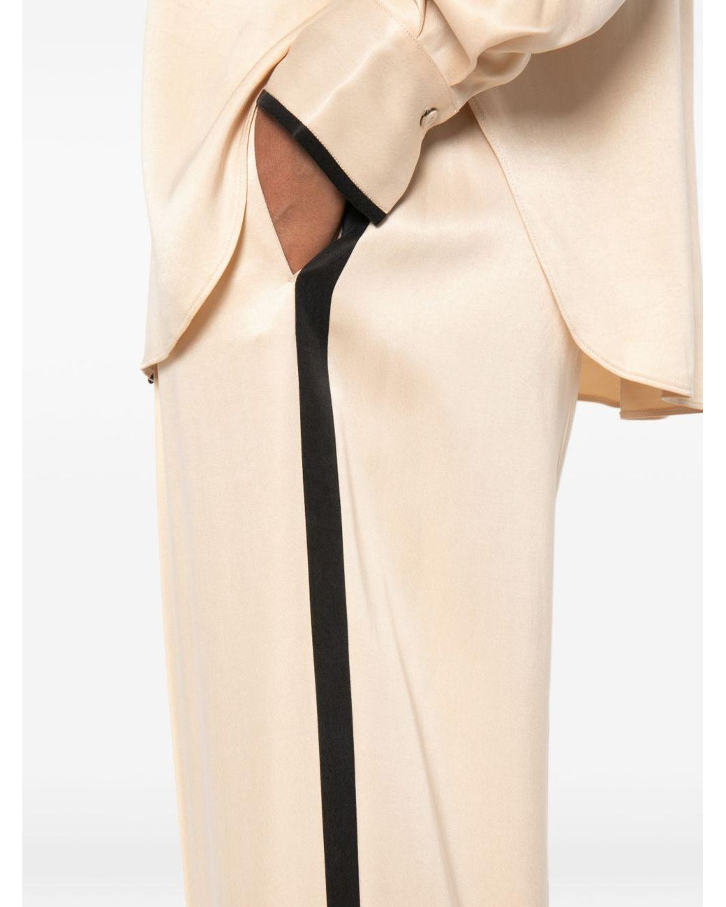 Forte_forte Natural Side-Band Trousers