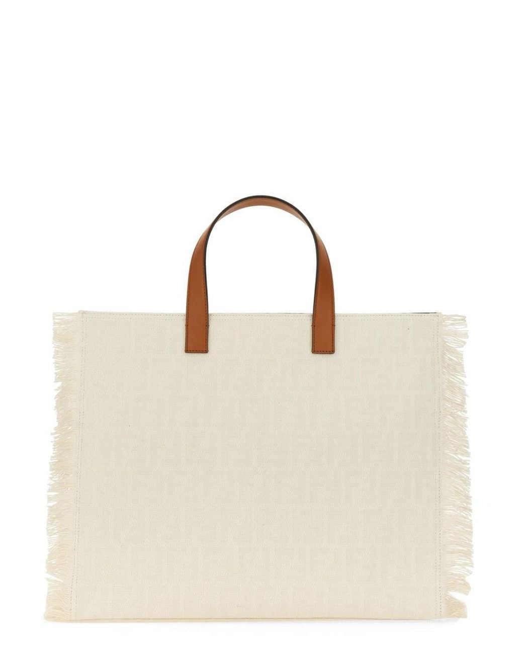 Fendi Natural Ff Jacquard Mini Handbag