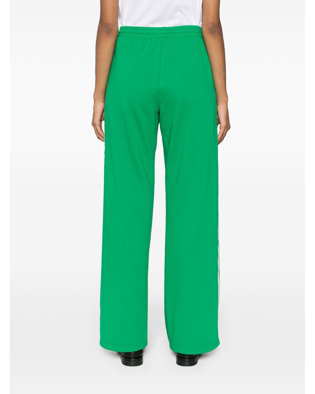 P.A.R.O.S.H. Green Logo-Embroidered Straight Trousers