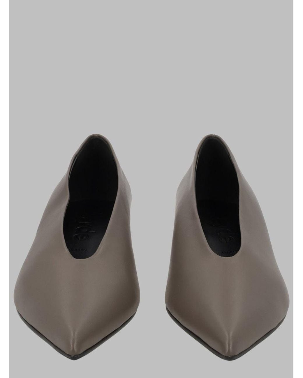 Aeyde Brown Clara Nappa Leather Décolleté Heels With 3.5 Cm Heel