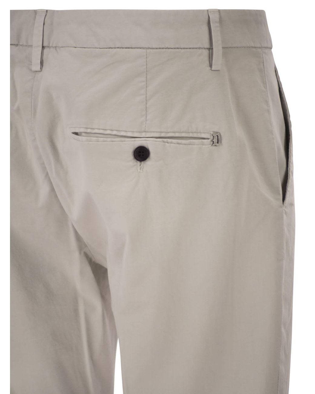 Dondup Gray Spiritissimo Stretch Gabardine Chino for men