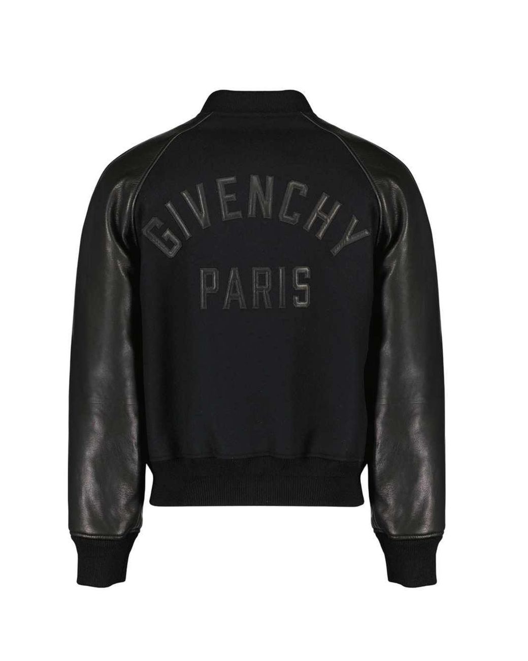Givenchy Black Paneled Bomber Jacket
