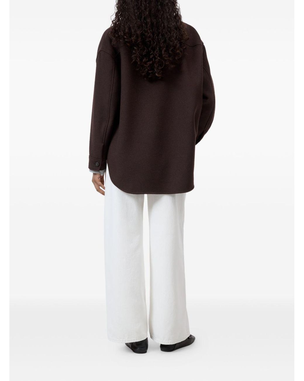 Closed Purple Wool Blend Oversized Shirt