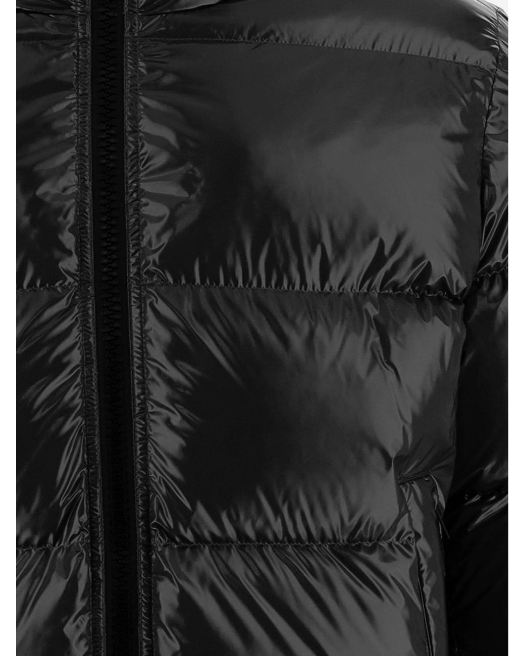Herno Black Down Jacket Quilted Nylon Padded