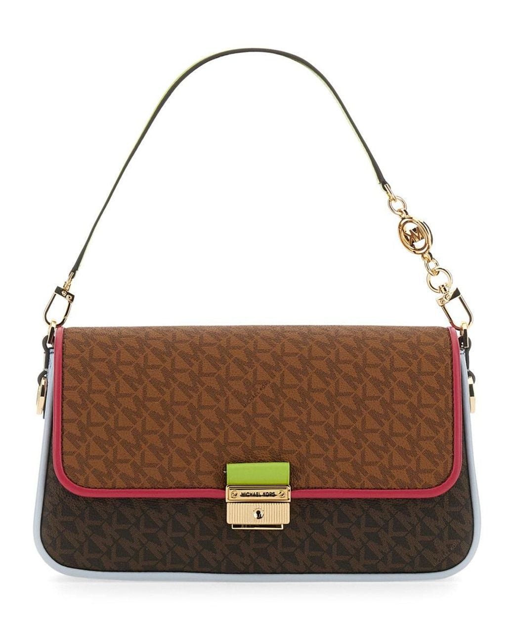 MICHAEL Michael Kors White Bag With Logo. Adjustable And Removable Sho