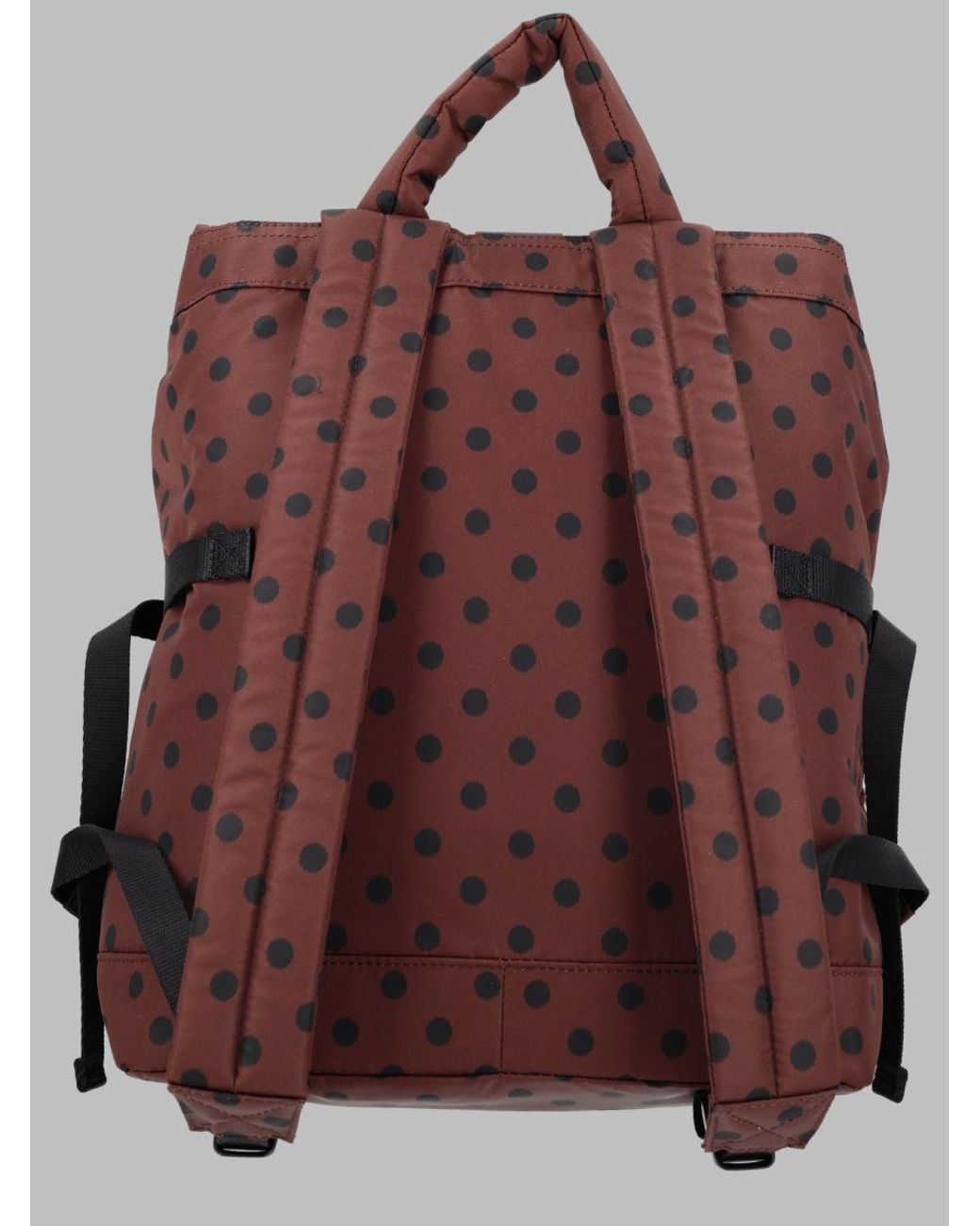 Ganni Brown Polka Dot Backpack
