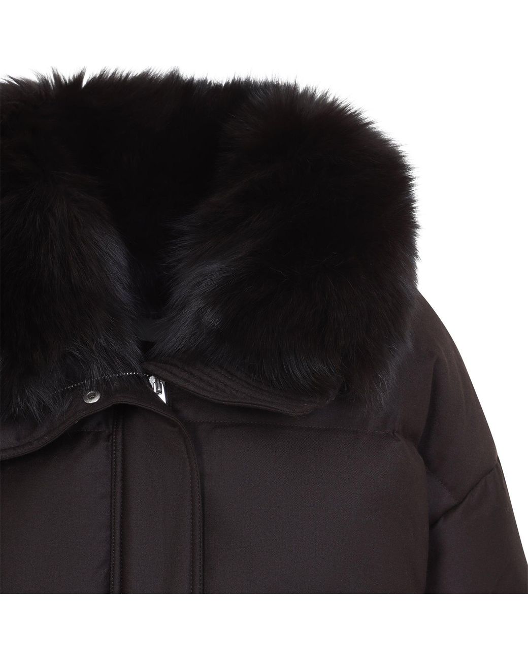 Yves Salomon Black Feather-Down Mini Puffer Jacket
