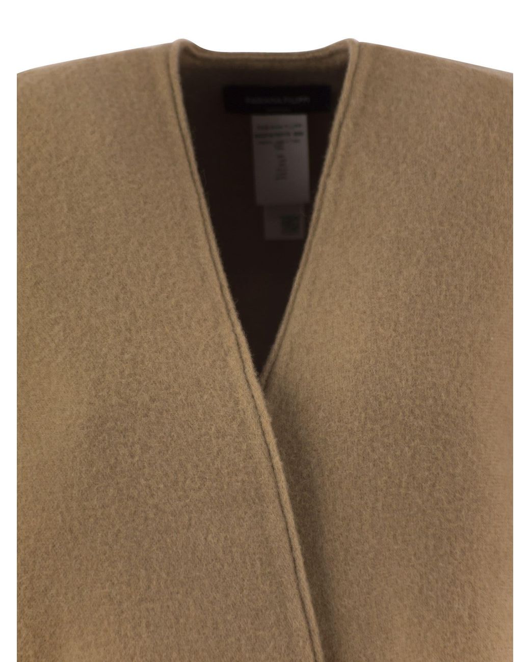 Fabiana Filippi Brown Wool Fringed Cape