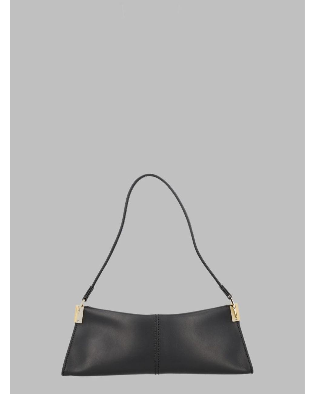 Balmain Gray Sculpted Shoulder Bag
