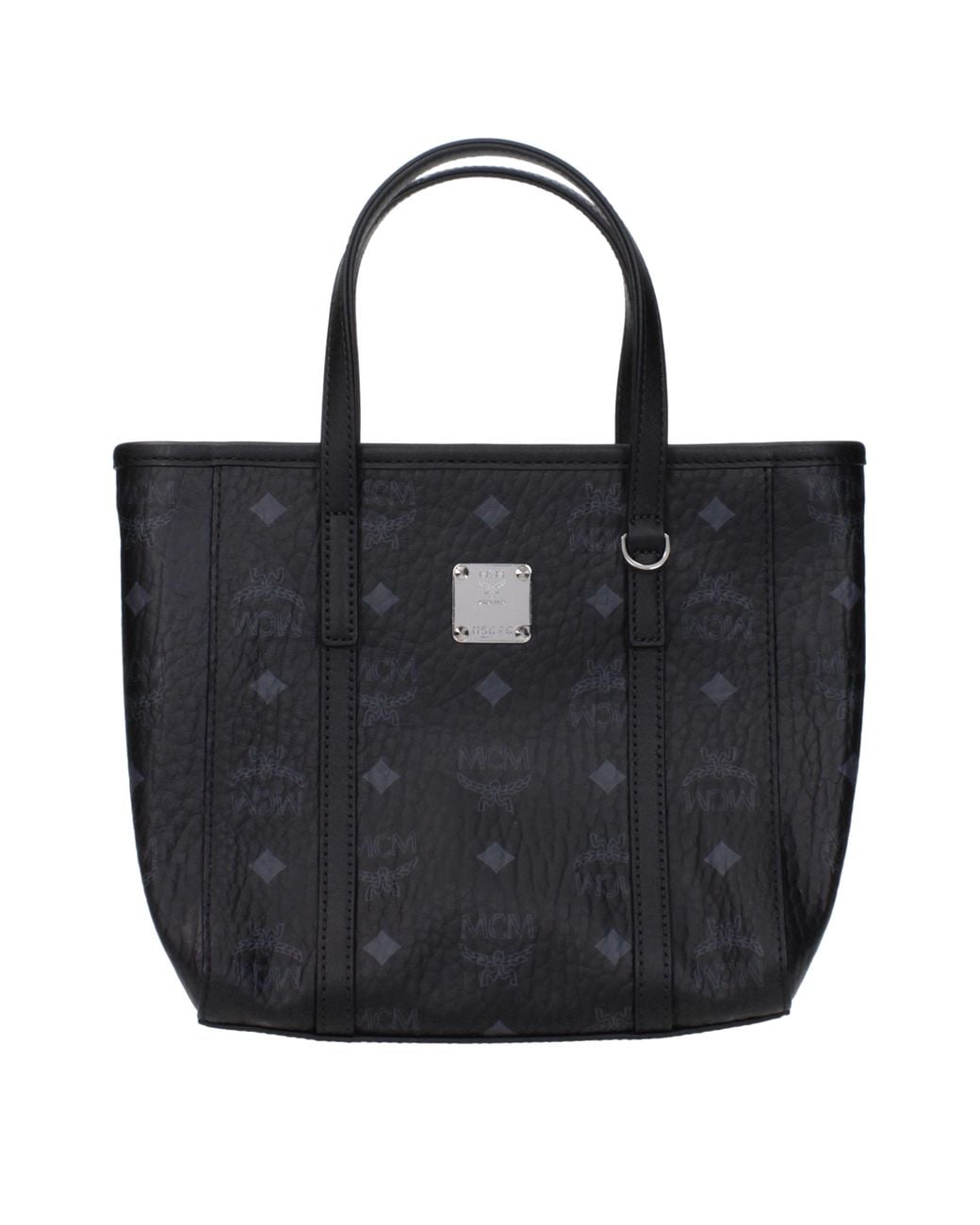 MCM Black Borse A Mano Donna Pelle Nero