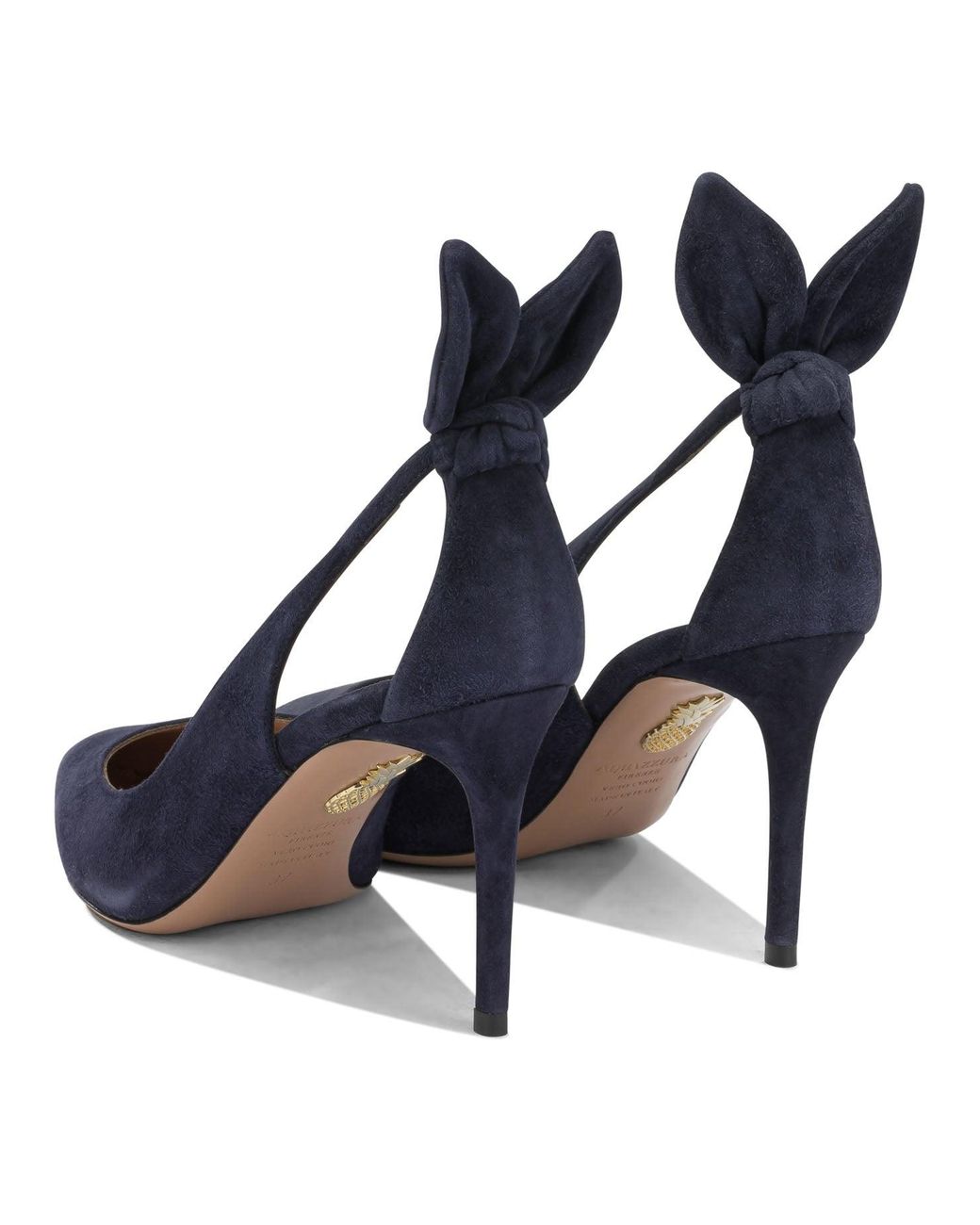 Aquazzura Blue "Bow Tie 85 Mm" Décolleté