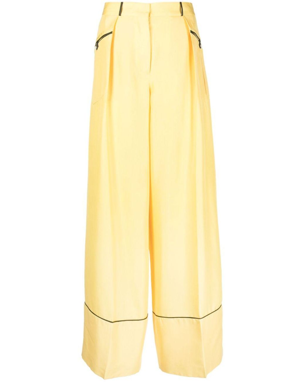 Pantalone in seta di Bally in Yellow