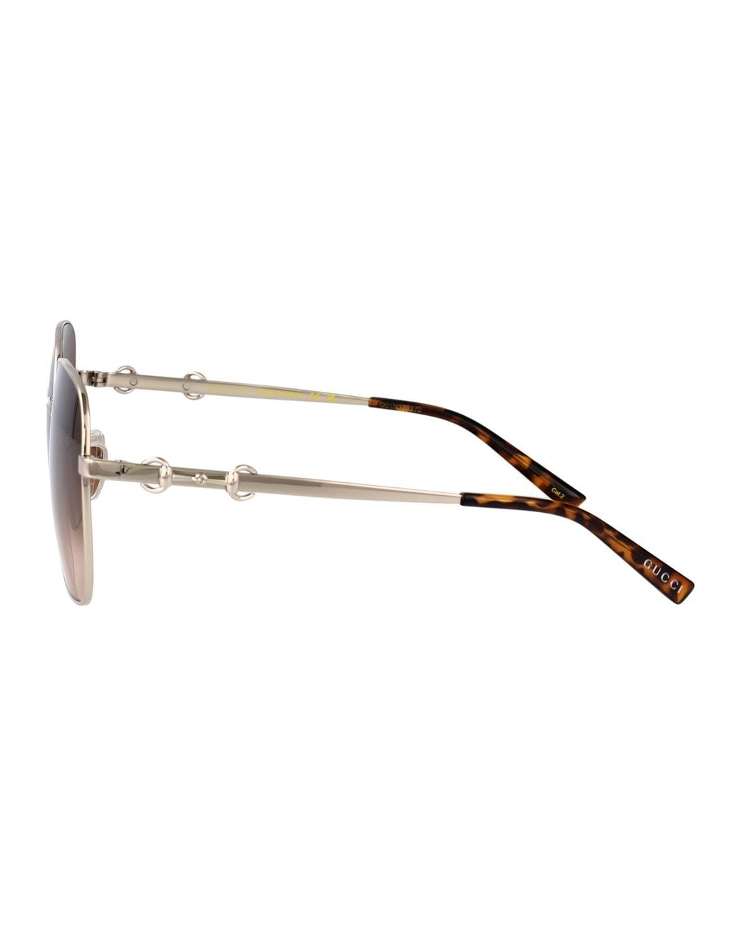 Gucci Brown Metal Sunglasses