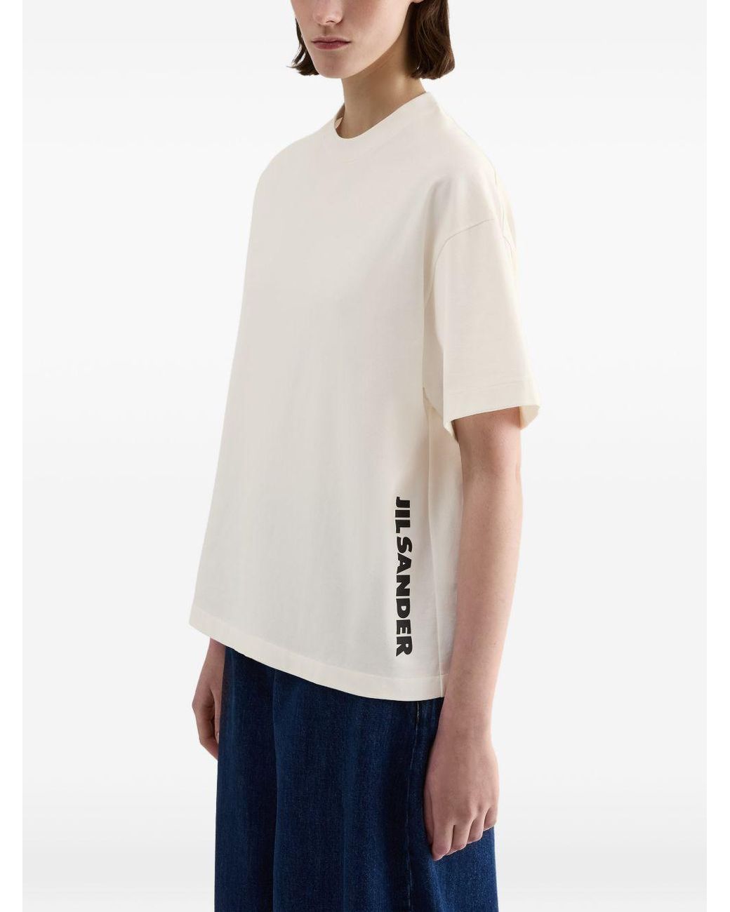 Jil Sander White Cotton T-Shirt