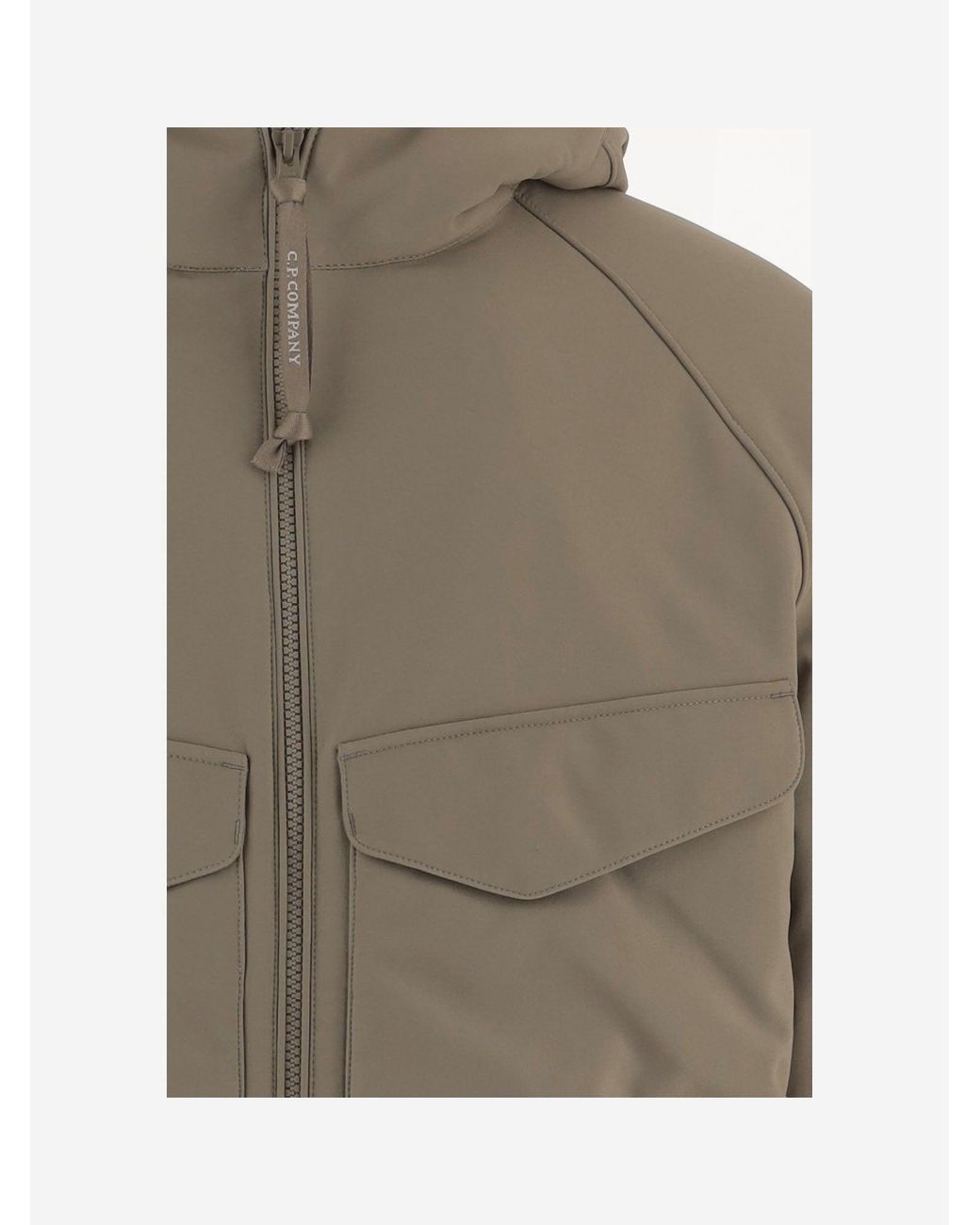 C P Company Green Stretch Nylon Hooded Jacket
