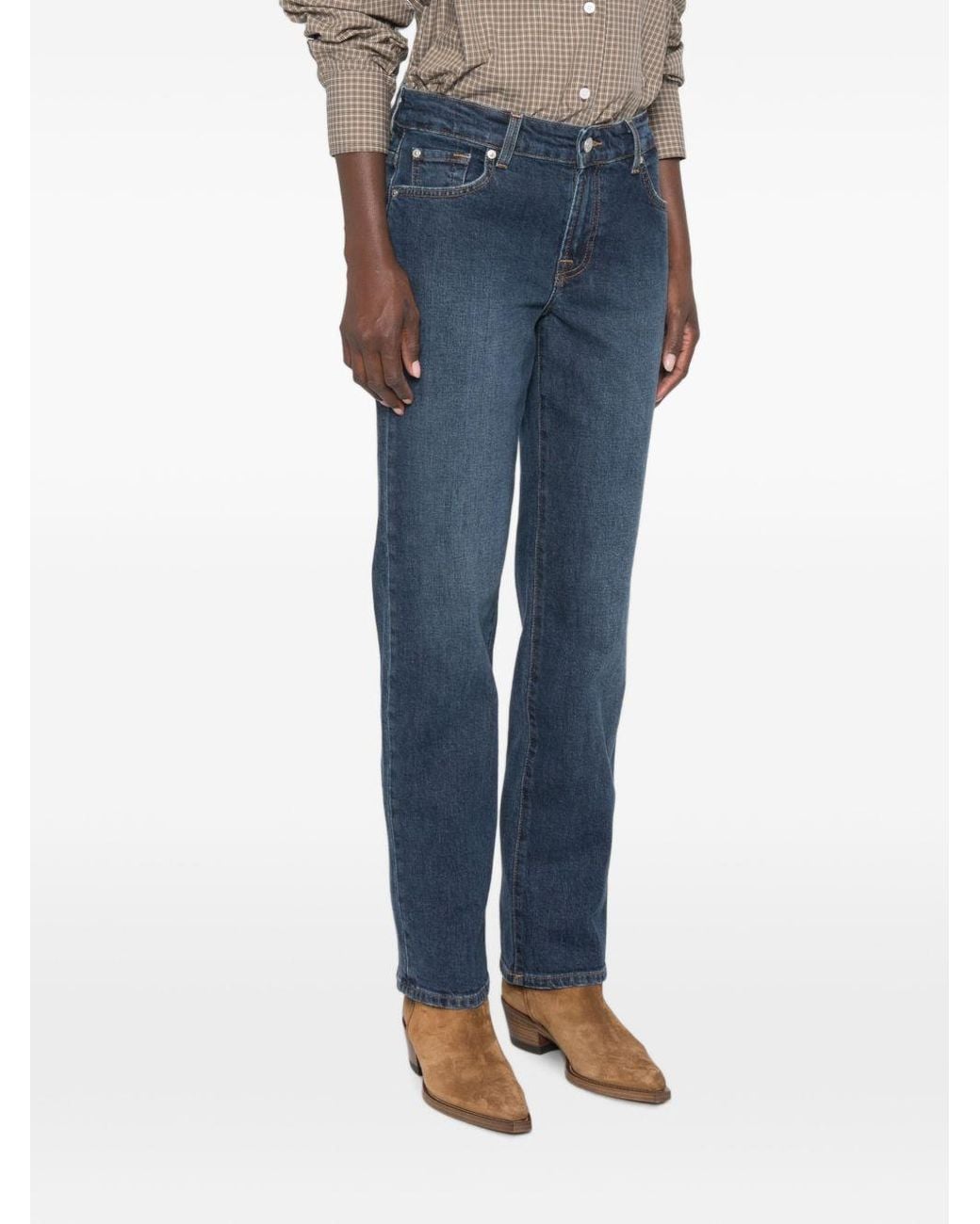 Seven7 Blue Calie Straight Denim Jeans