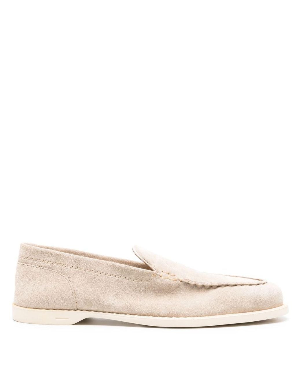 John Lobb Natural Pace Suede Leather Loafers