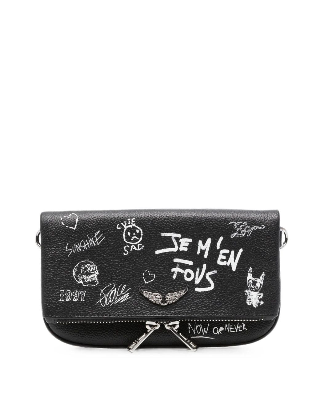 Zadig & Voltaire Black Rock Nano Arty Tag
