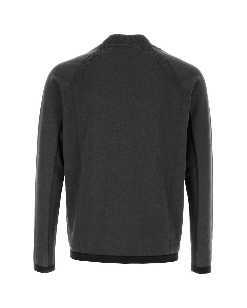 Stone Island Black Charcoal Wool Blend Sweater for men