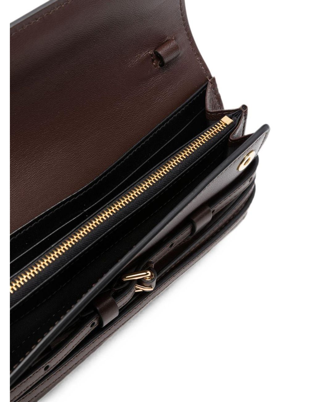 Moschino Brown Tie Me Leather Wallet