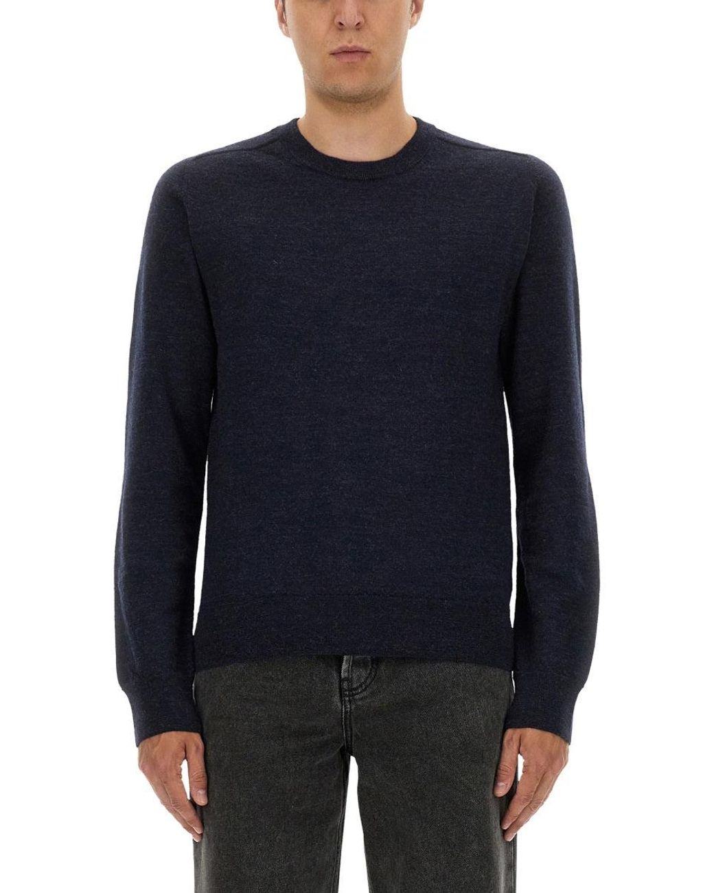 Maison Margiela Blue Wool Sweater for men