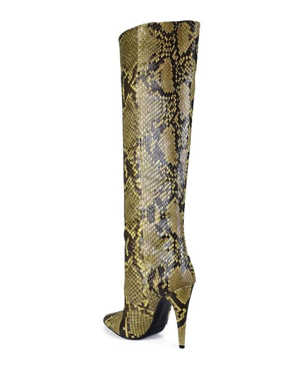 Saint Laurent Green Boots Abbey